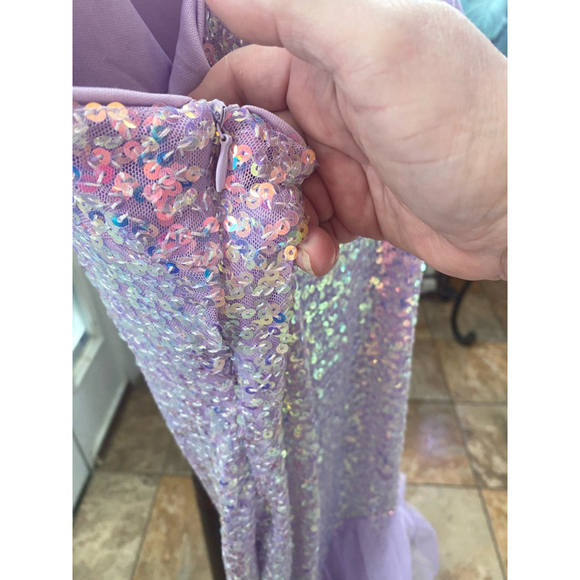 Women's FAERIESTY Gown 4XL Purple Sequin - Picture 7 of 10